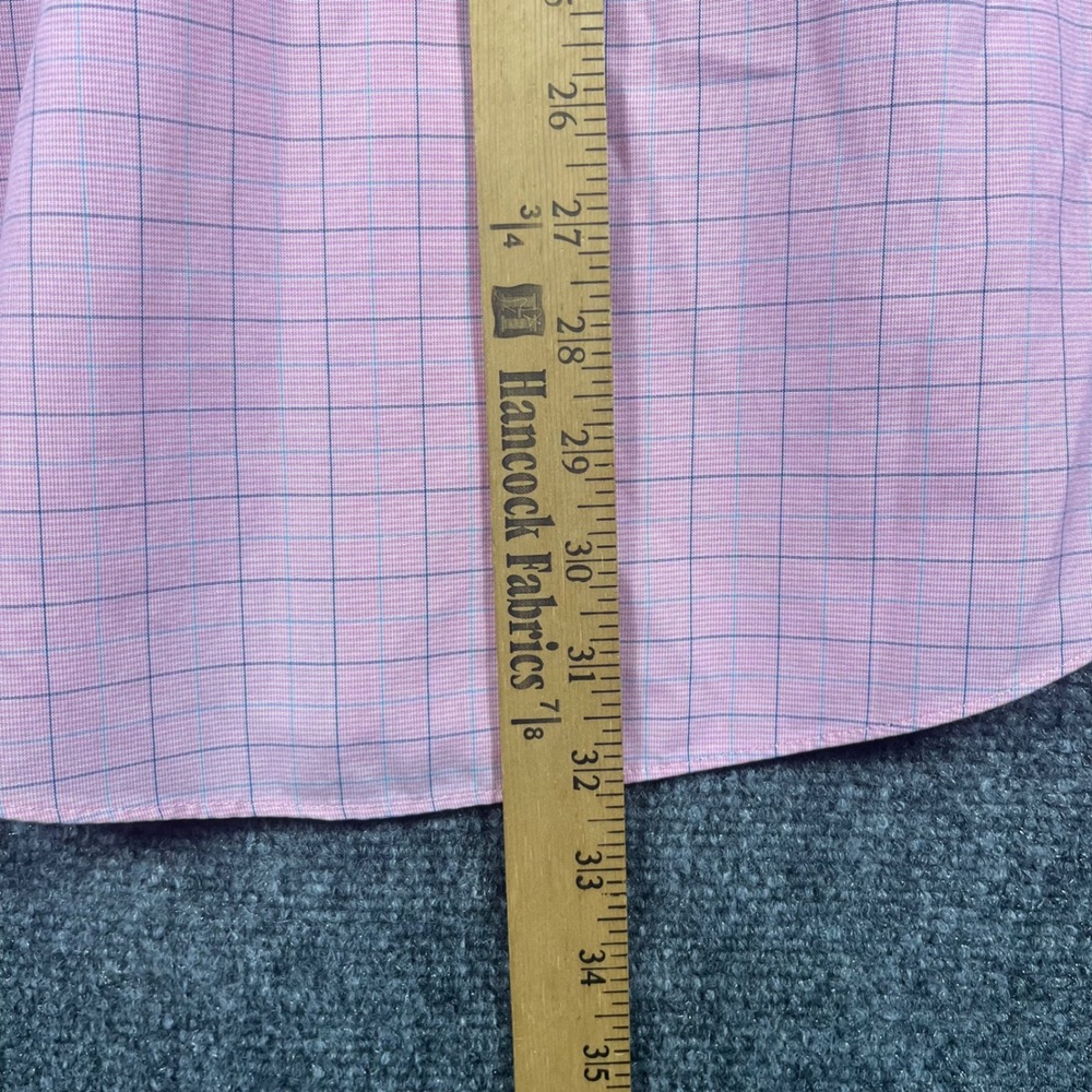 Brooks Brothers Button Down Shirt Mens 16.5 2/3 Pink Tattersall Traditional Fit - Picture 5 of 6